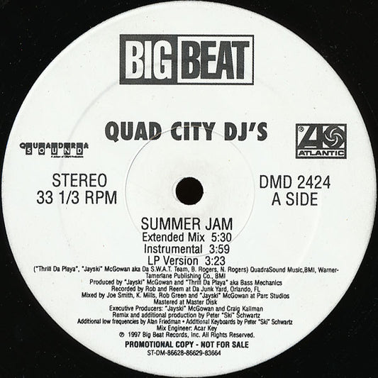 Quad City DJ's : Summer Jam (12", Promo)