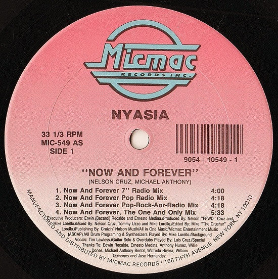 Nyasia : Now And Forever (12", Single)