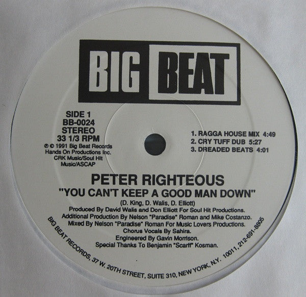 Peter Righteous : You Can't Keep A Good Man Down (12")