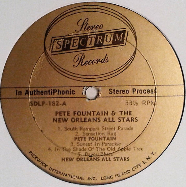 Pete Fountain : Pete Fountain & The New Orleans All Stars (LP, Album)