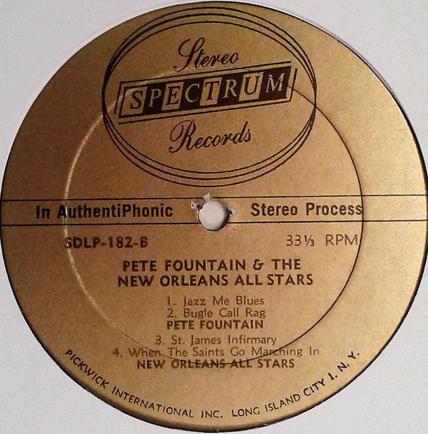 Pete Fountain : Pete Fountain & The New Orleans All Stars (LP, Album)