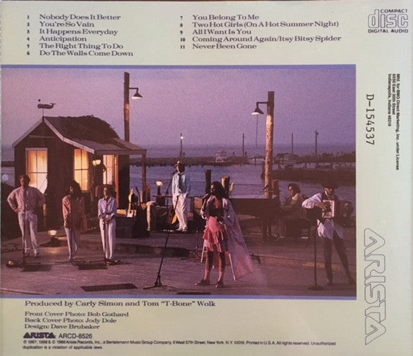 Carly Simon : Greatest Hits Live (CD, Album, Club)