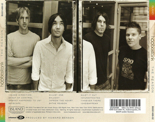 Hoobastank : The Reason (CD, Album, Club, Enh)
