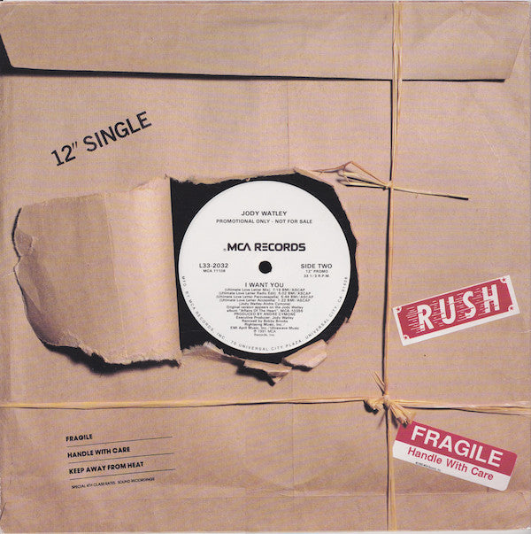 Jody Watley : I Want You (12", Promo)