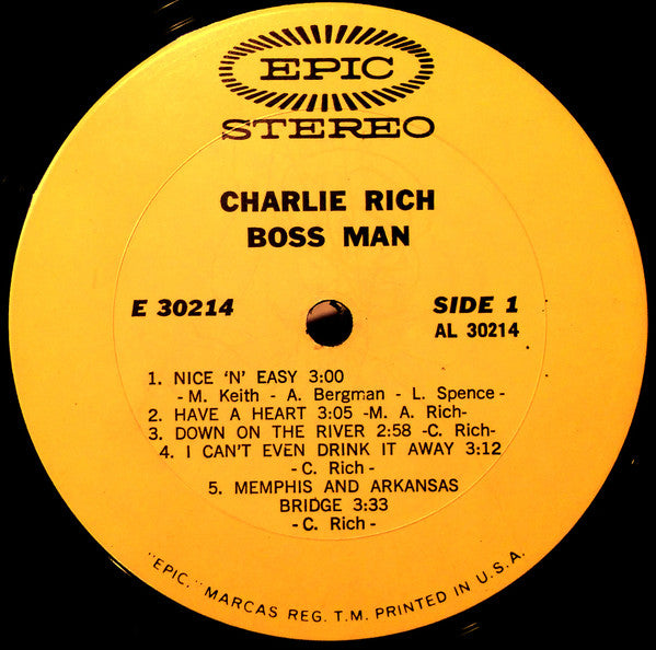 Charlie Rich : Boss Man (LP, Album)