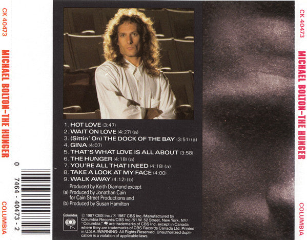 Michael Bolton : The Hunger (CD, Album)
