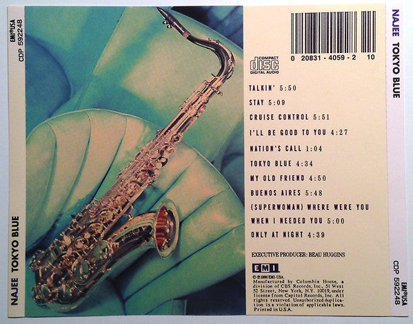 Najee : Tokyo Blue (CD, Album, Club, CRC)