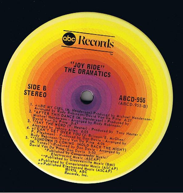The Dramatics : Joy Ride (LP, Album, Kee)