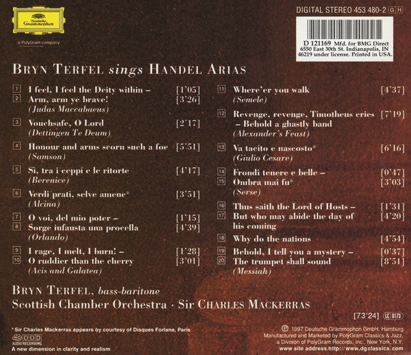 Handel* - Bryn Terfel : Bryn Terfel Sings Handel Arias (CD, Album, Club)