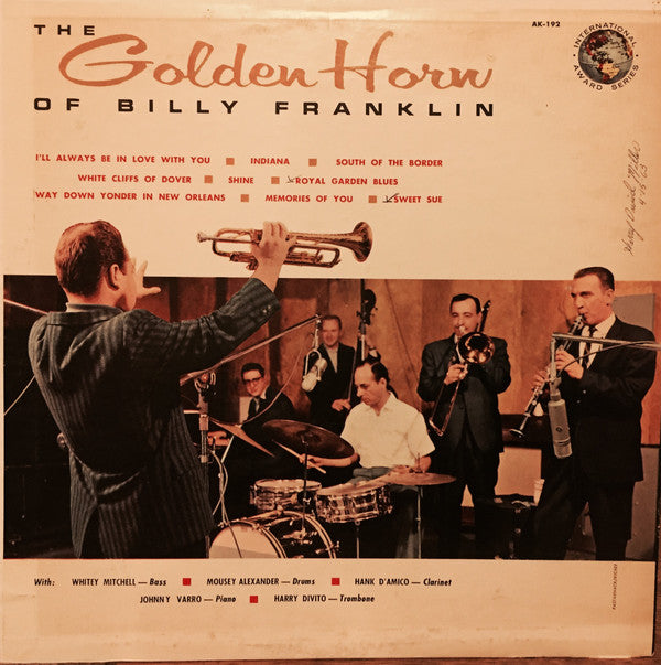 Billy Franklin : The Golden Horn Of Billy Franklin (LP, Album, Mono)