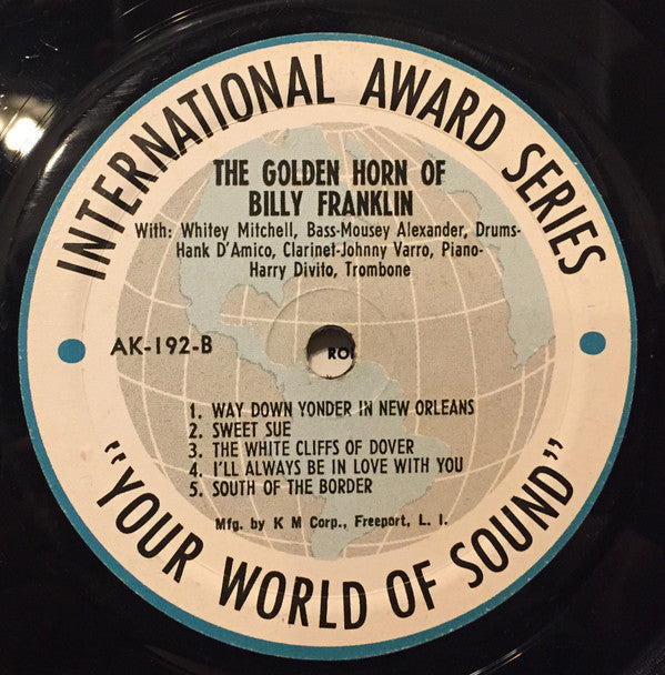 Billy Franklin : The Golden Horn Of Billy Franklin (LP, Album, Mono)