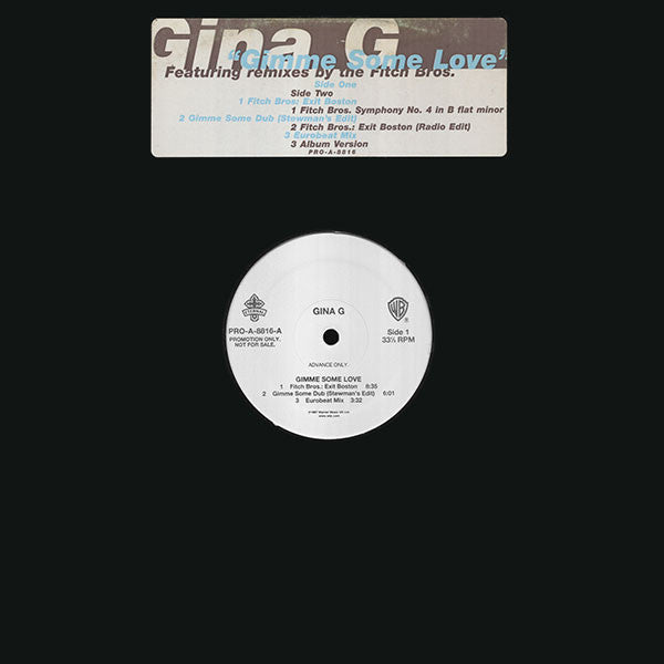 Gina G : Gimme Some Love (12", Promo, Adv)