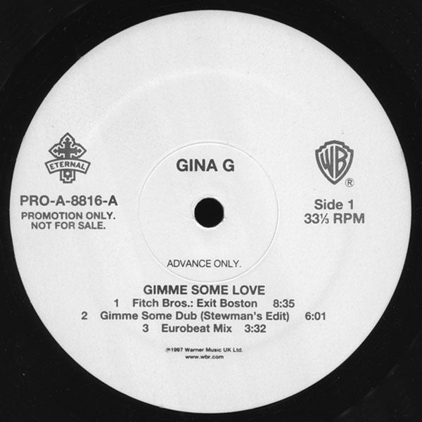 Gina G : Gimme Some Love (12", Promo, Adv)