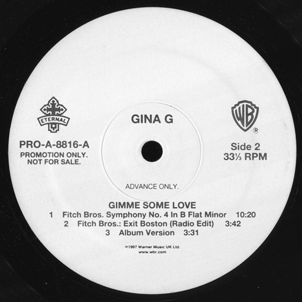 Gina G : Gimme Some Love (12", Promo, Adv)