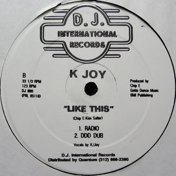 K. Joy : Like This (12")