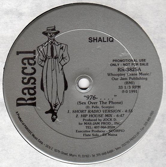 Shaliq : "976-...." (Sex Over The Phone) (12", Single, Promo)