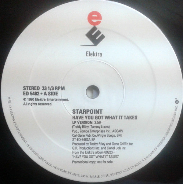 Starpoint : Have You Got What It Takes (12", Promo)