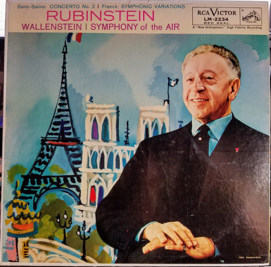 Camille Saint-Saëns / César Franck - Arthur Rubinstein, Alfred Wallenstein, Symphony Of The Air : Concerto No. 2 / Symphonic Variations (LP, Album, Mono)