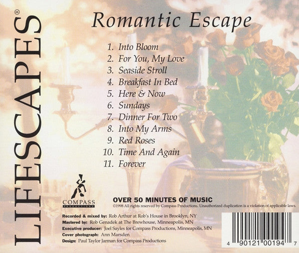 Rob Arthur : Romantic Escape (CD, Album)