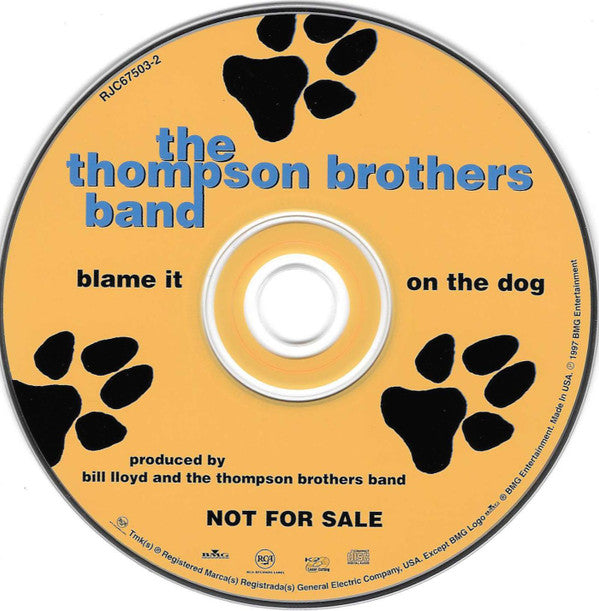 The Thompson Brothers Band : Blame It On The Dog (CD, Album, Promo)