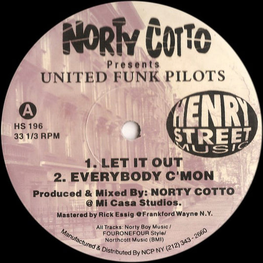 Norty Cotto Presents United Funk Pilots : United Funk Pilots EP (12", EP)