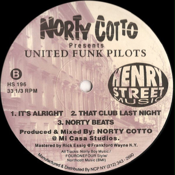 Norty Cotto Presents United Funk Pilots : United Funk Pilots EP (12", EP)