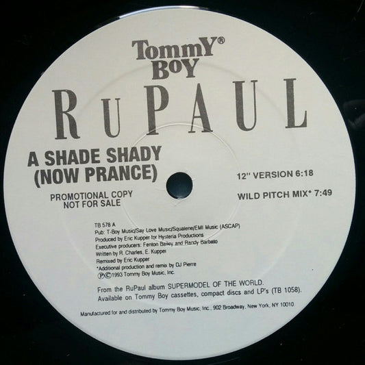 RuPaul : A Shade Shady (Now Prance) (12", Promo)