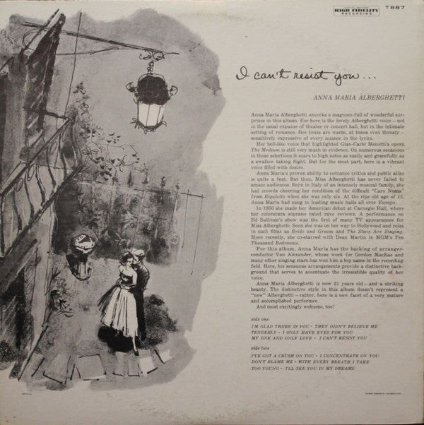 Anna Maria Alberghetti : I Can't Resist You (LP, Album, Mono)