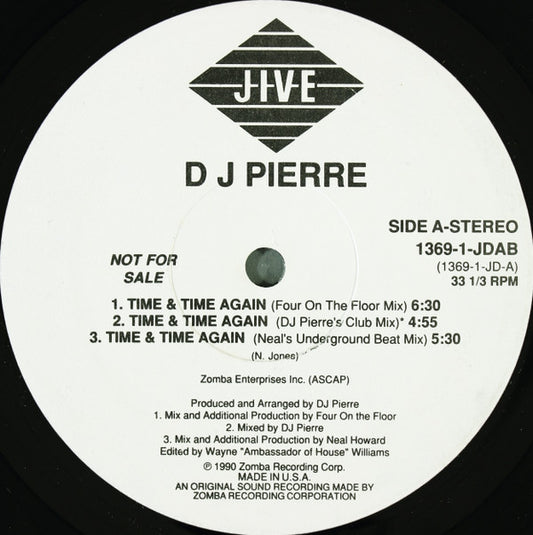 DJ Pierre : Time & Time Again (12", Promo)