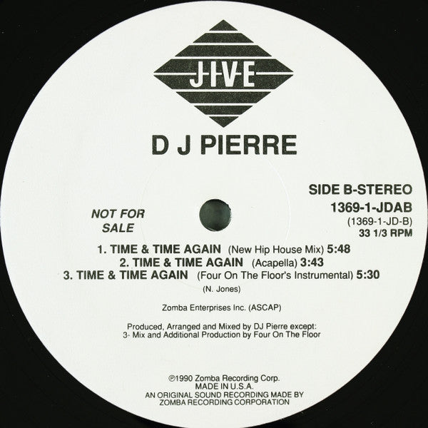 DJ Pierre : Time & Time Again (12", Promo)