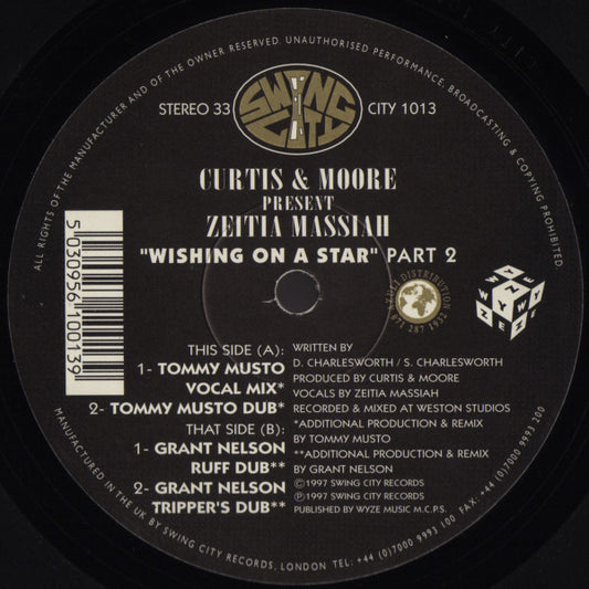 Curtis & Moore Present Zeeteah Massiah : Wishing On A Star Part 2 (12")