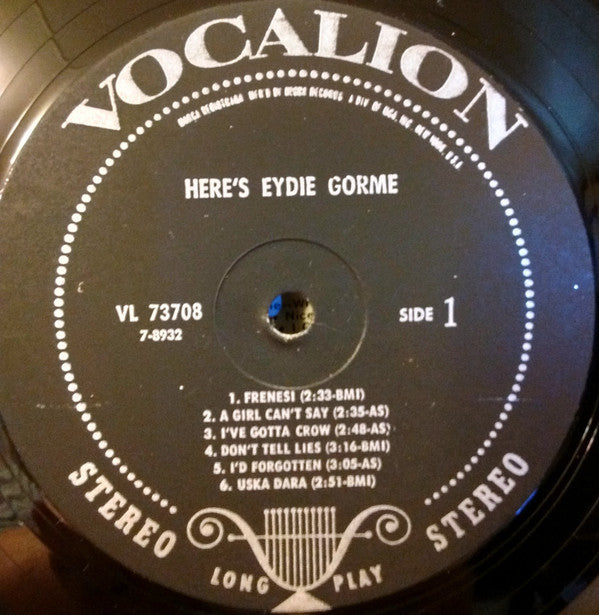 Eydie Gormé : Here's Eydie Gorme (LP)