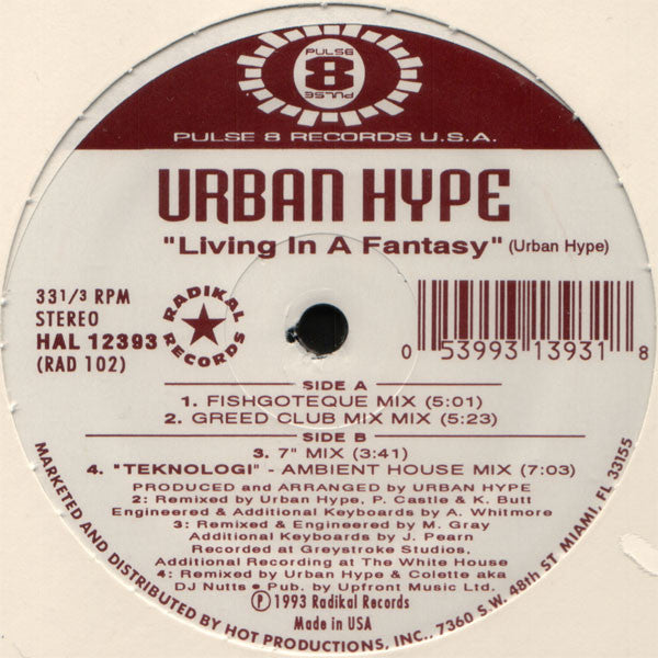 Urban Hype : Living In A Fantasy (12")