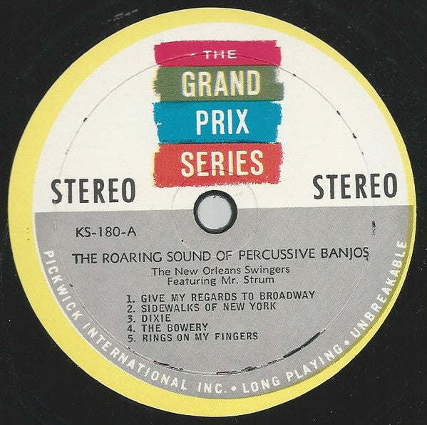 New Orleans Swingers Featuring Mr. Strum : The Roaring Sound Of Percussive Banjos (LP, Album)