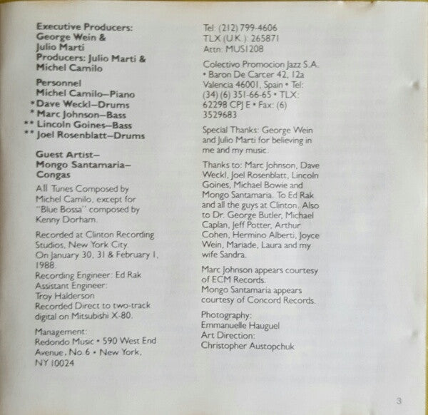 Michel Camilo : Michel Camilo (CD, Album)