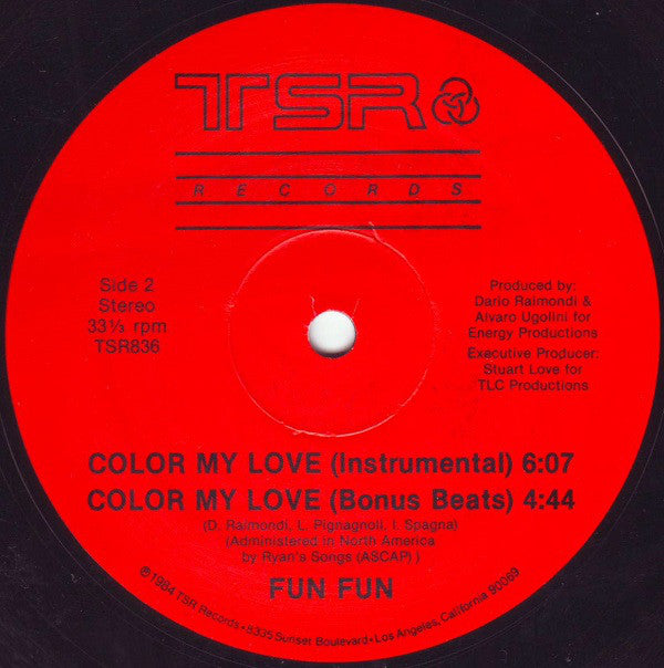 Fun Fun : Color My Love (12")