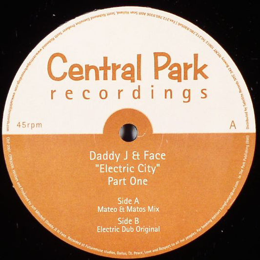 Daddy J & Face : Electric City (Part One) (12")