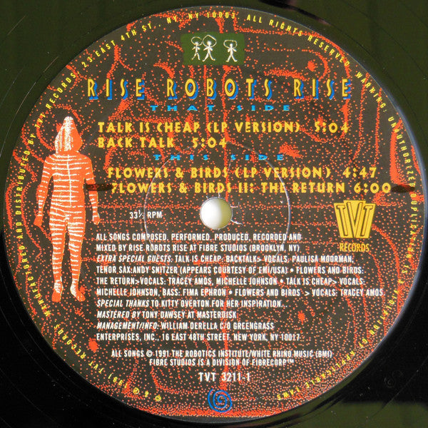 Rise Robots Rise : Talk Is Cheap / Flowers & Birds (12", Single)