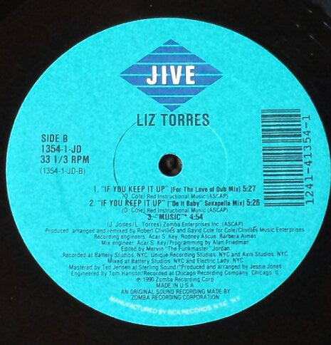 Liz Torres : If U Keep It Up (12")
