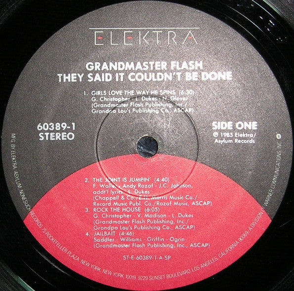 Grandmaster Flash : They Said It Couldn't Be Done (LP, Album, SP )