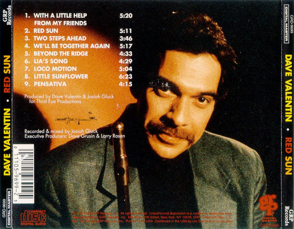 Dave Valentin : Red Sun (CD, Album)