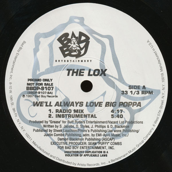 The Lox : We'll Always Love Big Poppa (12", Promo)