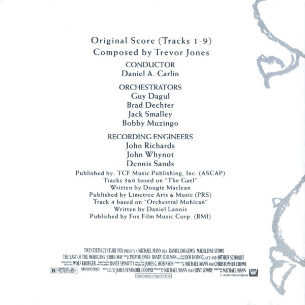 Trevor Jones / Randy Edelman : The Last Of The Mohicans (Original Motion Picture Soundtrack) (CD, Album, RP)