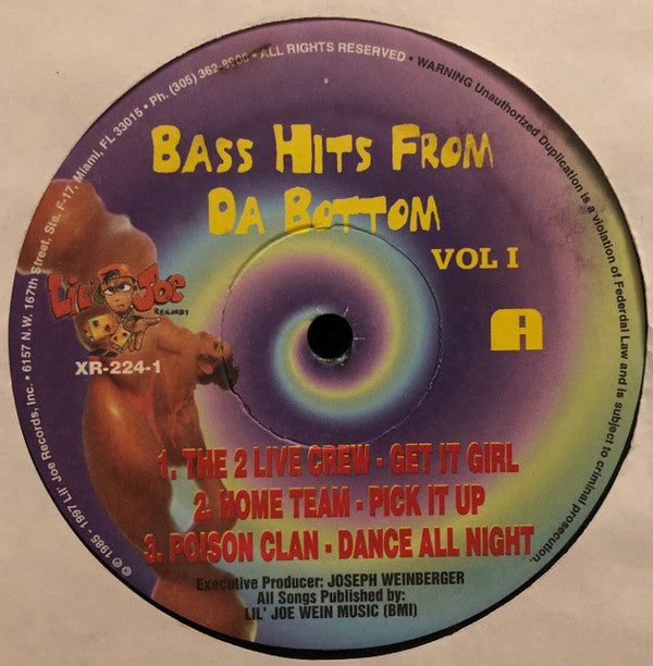 Various : Bass Hits From Da Bottom Volume 1 (2xLP, Comp)