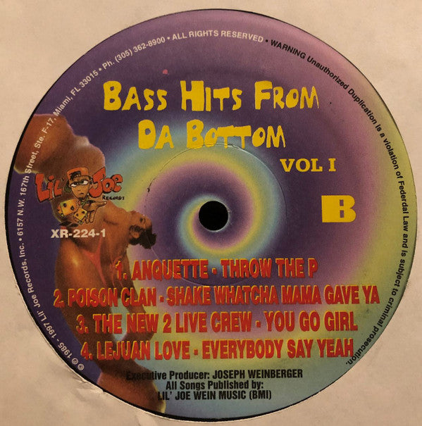 Various : Bass Hits From Da Bottom Volume 1 (2xLP, Comp)