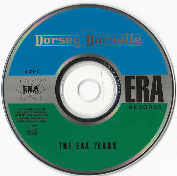 Dorsey Burnette : Best Of The Era Years (CD, Comp)