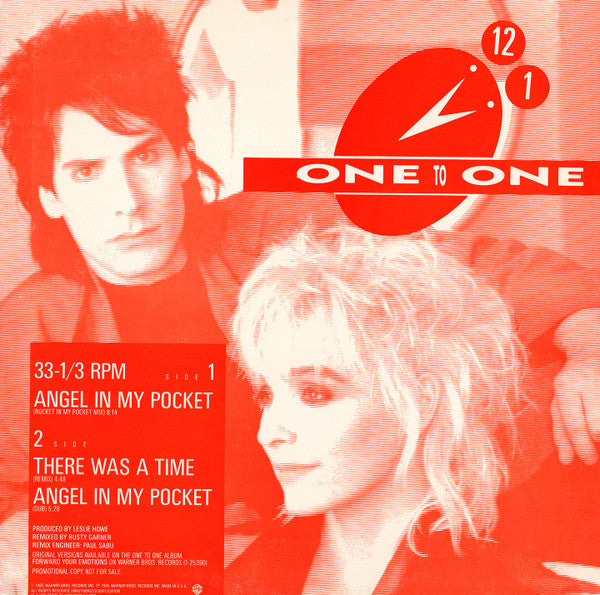 One To One : Angel In My Pocket (12", Promo)