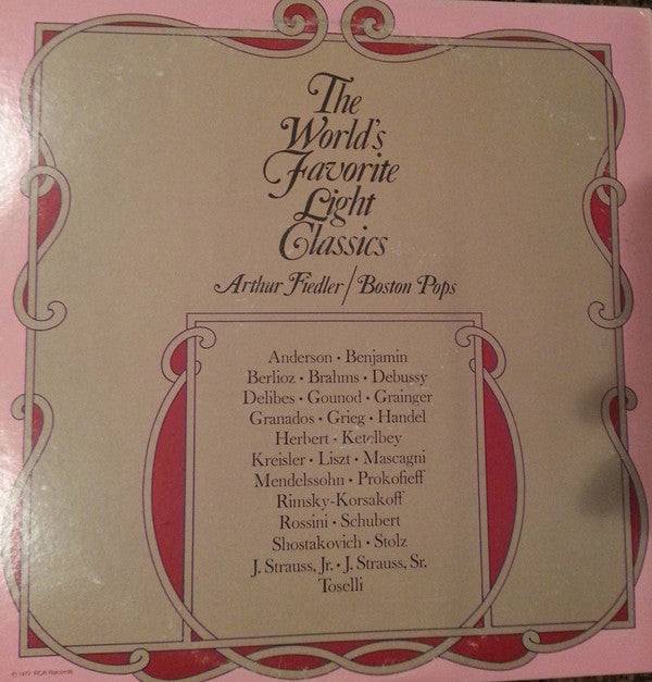 Arthur Fiedler, The Boston Pops Orchestra : The World's Favorite Light Classics (2xLP, Comp, Ind)