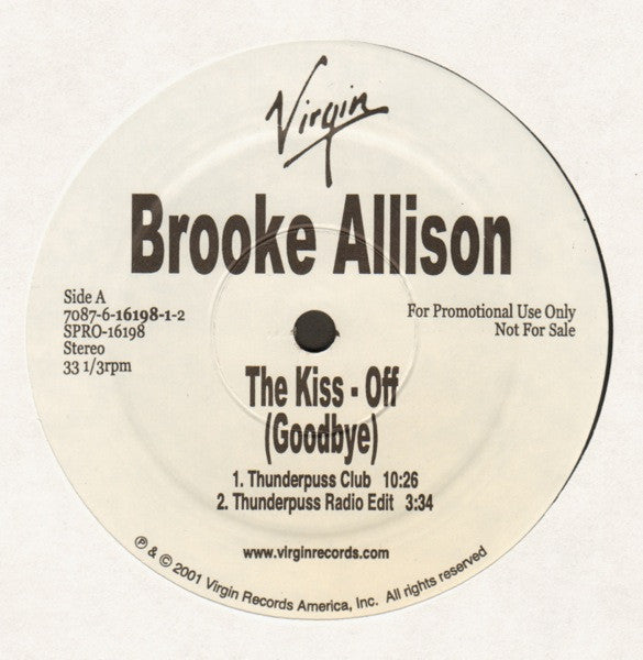 Brooke Allison : The Kiss - Off (Goodbye) (12", Promo)