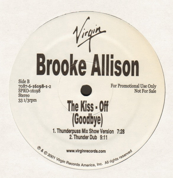 Brooke Allison : The Kiss - Off (Goodbye) (12", Promo)